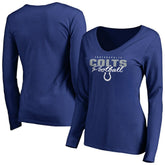Women's Iconic Collection Script Assist Long Sleeve V-Neck T-Shirt - Indianapolis Colts T-shirts