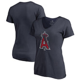 Navy Los Angeles Angels Women's X-Ray V-Neck T-Shirt