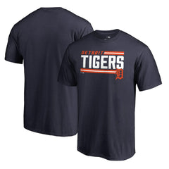 Navy Detroit Tigers Onside Stripe T-Shirt