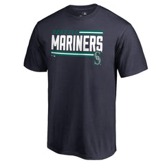 Navy Seattle Mariners Onside Stripe T-Shirt