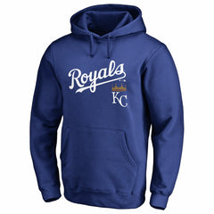Royal Kansas City Royals Team Lockup Fitted Pullover Hoodie