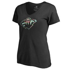 NHL Minnesota Wild Women's Lovely V-Neck T-Shirt