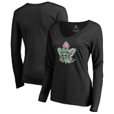 NHL Toronto Maple Leafs Women's Lovely Long Sleeve V-Neck T-Shirt