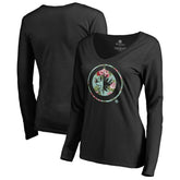 NHL Winnipeg Jets Women's Lovely Long Sleeve V-Neck T-Shirt