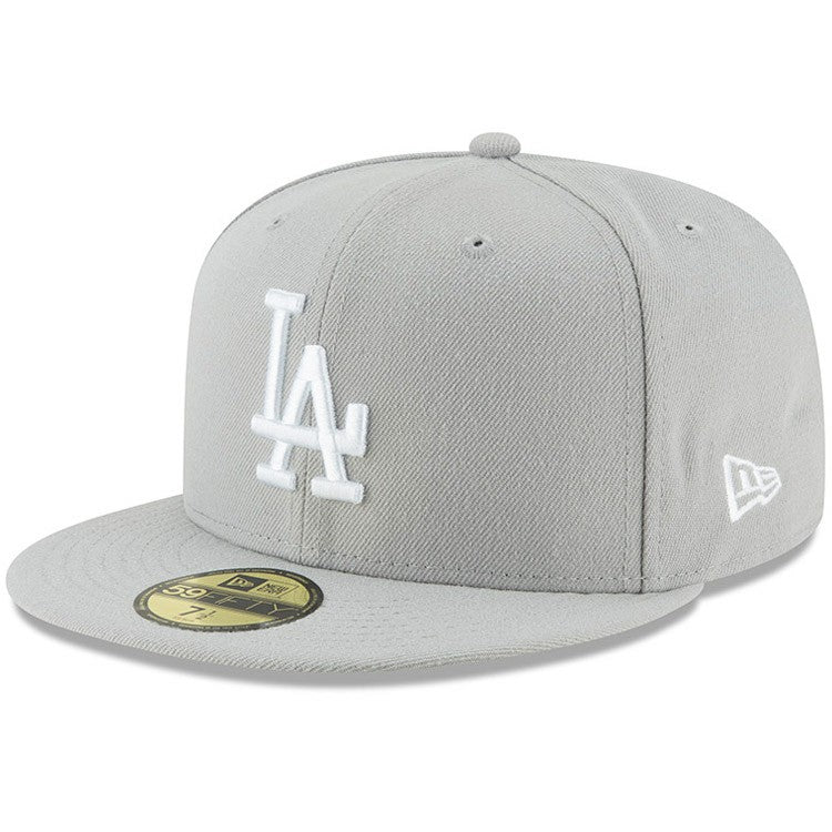 Gray Los Angeles Dodgers New Era Fashion Color Basic 59FIFTY Fitted Hat