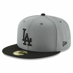 Gray/Black Los Angeles Dodgers New Era Two-Tone 59FIFTY Fitted Hat