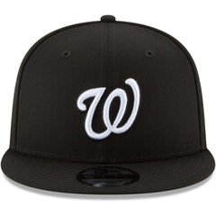 Black Washington Nationals New Era Black & White 9FIFTY Snapback Hat