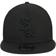 Black Chicago White Sox New Era Black on Black 9FIFTY Team Snapback Adjustable Hat
