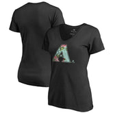 Black Arizona Diamondbacks Women's Lovely V-Neck T-Shirt