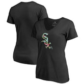 Black Chicago White Sox Women's Lovely V-Neck T-Shirt