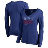 Women's Graceful Long Sleeve V-Neck T-Shirt - Buffalo Bills T-shirts