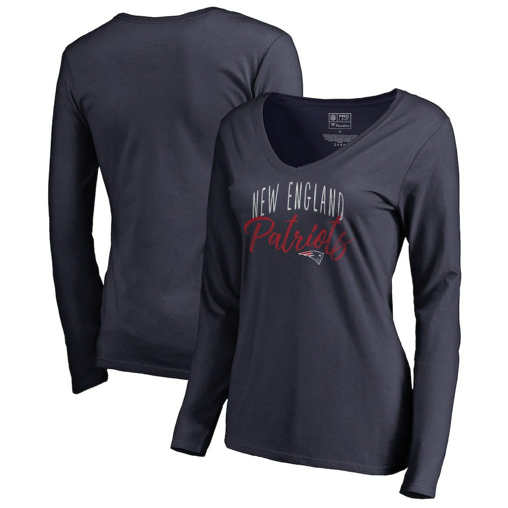 Women's Graceful Long Sleeve V-Neck T-Shirt - New England Patriots T-shirts