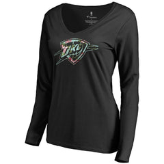 Oklahoma City Thunder Women's Lovely V-Neck Long Sleeve T-Shirt