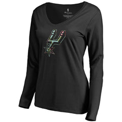 San Antonio Spurs Women's Lovely V-Neck Long Sleeve T-Shirt
