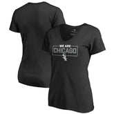 Black Chicago White Sox Women's We Are Icon V-Neck T-Shirt
