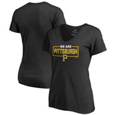 Black Pittsburgh Pirates Women's We Are Icon V-Neck T-Shirt