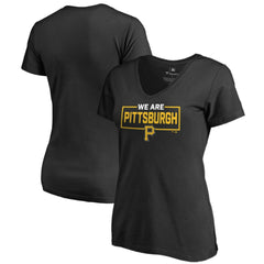 Black Pittsburgh Pirates Women's We Are Icon V-Neck T-Shirt