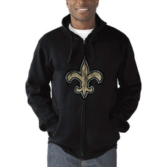 G-III Sports by Carl Banks Primary Logo Full-Zip Hoodie - New Orleans Saints Hoodies