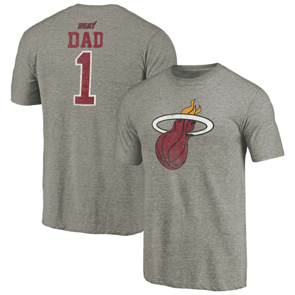 Miami Heat Greatest Dad Tri-Blend T-Shirt