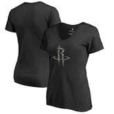 Houston Rockets Women's Cloak Camo V-Neck T-Shirt