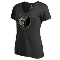 Memphis Grizzlies Women's Cloak Camo V-Neck T-Shirt
