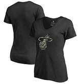 Miami Heat Women's Cloak Camo V-Neck T-Shirt