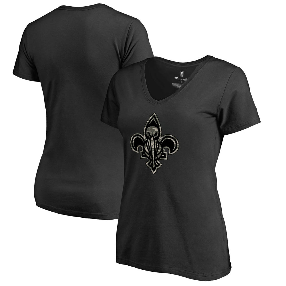 New Orleans Pelicans Women's Cloak Camo V-Neck T-Shirt