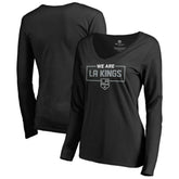 NHL Los Angeles Kings Women's Iconic Collection We Are Long Sleeve V-Neck T-Shirt