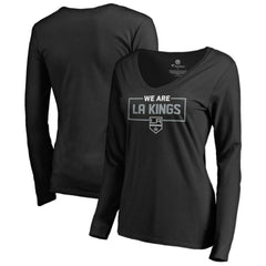 NHL Los Angeles Kings Women's Iconic Collection We Are Long Sleeve V-Neck T-Shirt