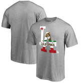 Heathered Gray Los Angeles Dodgers Hometown Collection Cali Flag T-Shirt