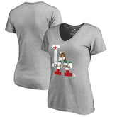 Heathered Gray Los Angeles Dodgers Women's Hometown Collection Cali Flag T-Shirt
