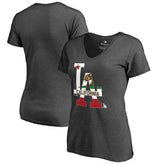 Heathered Charcoal Los Angeles Dodgers Women's Hometown Collection Cali Flag T-Shirt