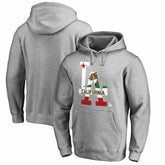 Heathered Gray Los Angeles Dodgers Hometown Collection Cali Flag Pullover Hoodie