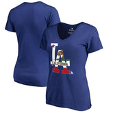 Royal Los Angeles Dodgers Women's Hometown Collection Cali Flag T-Shirt