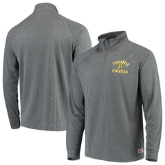 Heathered Charcoal Pittsburgh Pirates Stitches Team Raglan Quarter-Zip Pullover Jacket