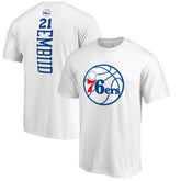 Joel Embiid Philadelphia 76ers Backer Name & Number T-Shirt