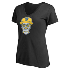 Golden State Warriors Women's Hometown Collection Sugar Skull Alternate V-Neck T-Shirt sale