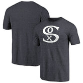 Heathered Navy Chicago White Sox Cooperstown Collection Forbes Tri-Blend T-Shirt