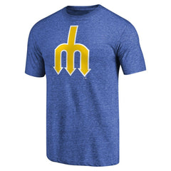 Heathered Royal Seattle Mariners Cooperstown Collection Forbes Tri-Blend T-Shirt