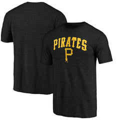 Black Pittsburgh Pirates Vintage Cooperstown Collection Wahconah Tri-Blend T-Shirt