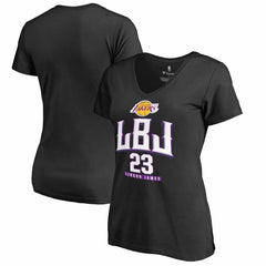 LeBron James Los Angeles Lakers Women's Hometown Collection LBJ V-Neck T-Shirt
