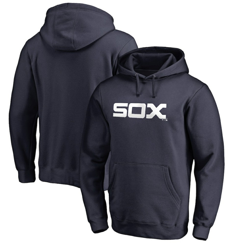 Navy Chicago White Sox Vintage Cooperstown Collection Wahconah Fitted Pullover Hoodie