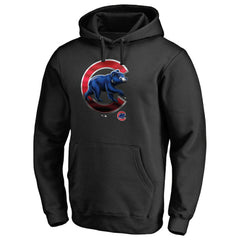 Black Chicago Cubs Midnight Mascot Pullover Hoodie