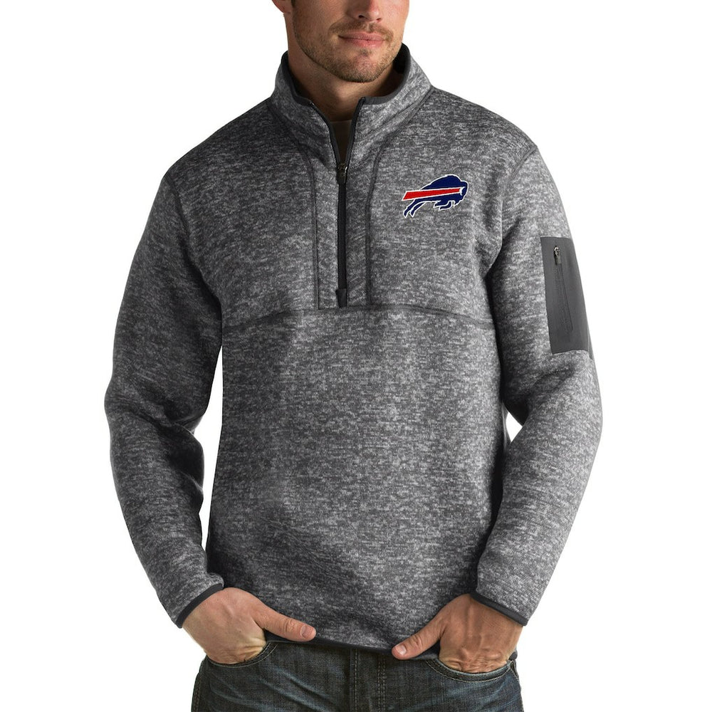 Antigua Fortune Big & Tall Quarter-Zip Pullover Jacket - Buffalo Bills Pullover