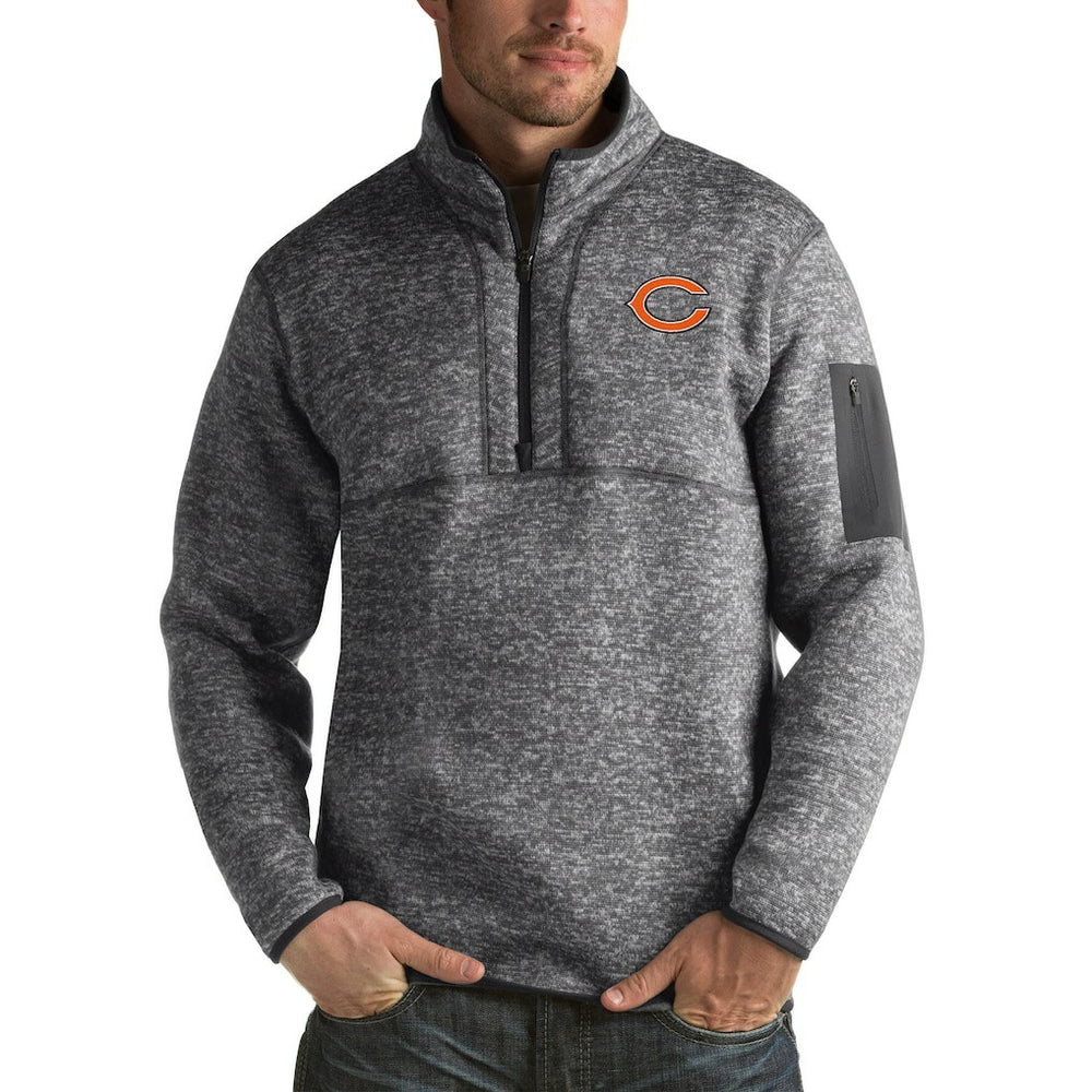 Antigua Fortune Big & Tall Quarter-Zip Pullover Jacket - Chicago Bears Pullover