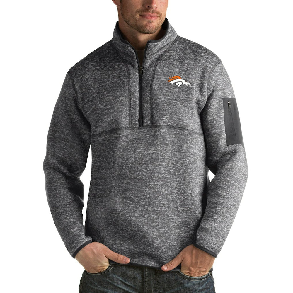 Antigua Fortune Big & Tall Quarter-Zip Pullover Jacket - Denver Broncos Pullover