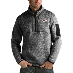 Antigua Fortune Big & Tall Quarter-Zip Pullover Jacket - Kansas City Chiefs Pullover