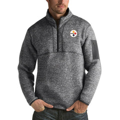 Antigua Fortune Big & Tall Quarter-Zip Pullover Jacket - Pittsburgh Steelers Pullover