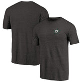 NHL Dallas Stars Primary Logo Left Chest Distressed Tri-Blend T-Shirt