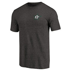 NHL Dallas Stars Primary Logo Left Chest Distressed Tri-Blend T-Shirt
